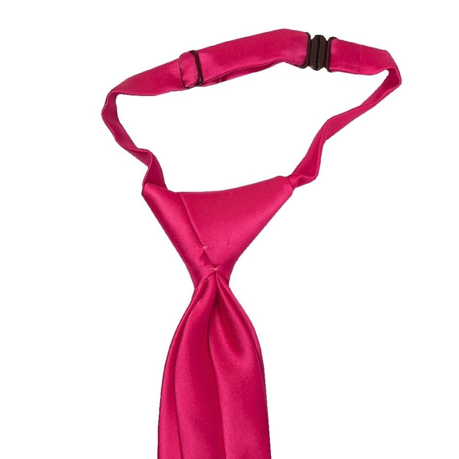 Pre Tied Cerise Pink Boys Tie and Pocket Square Set Age 4-7