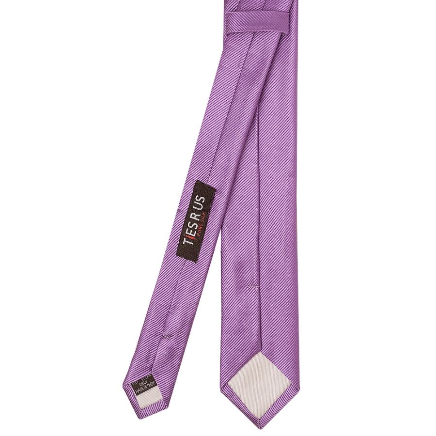 Lilac Silk Twill Skinny Mens Tie