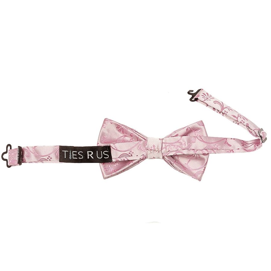 Pre Tied Dusty Pink Floral Boys Bow Tie Age 4-7