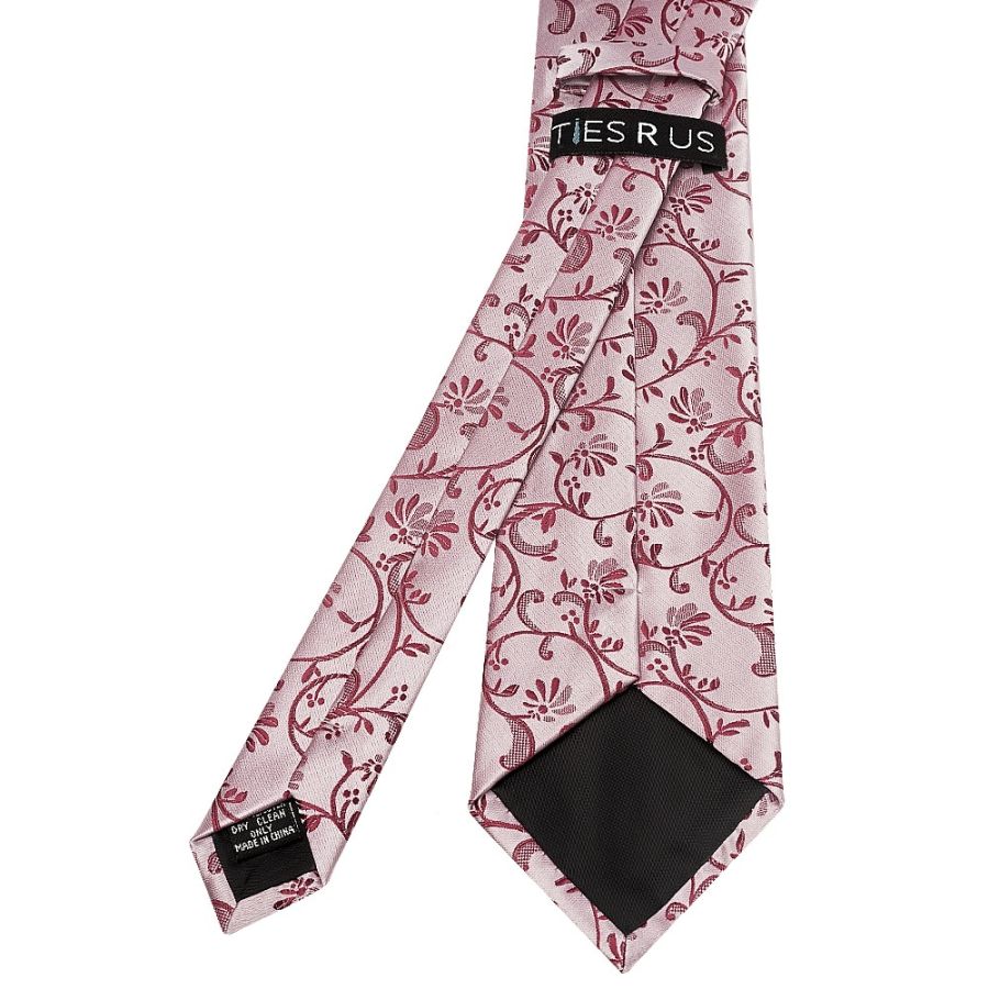 Burgundy Floral Classic Men's Tie