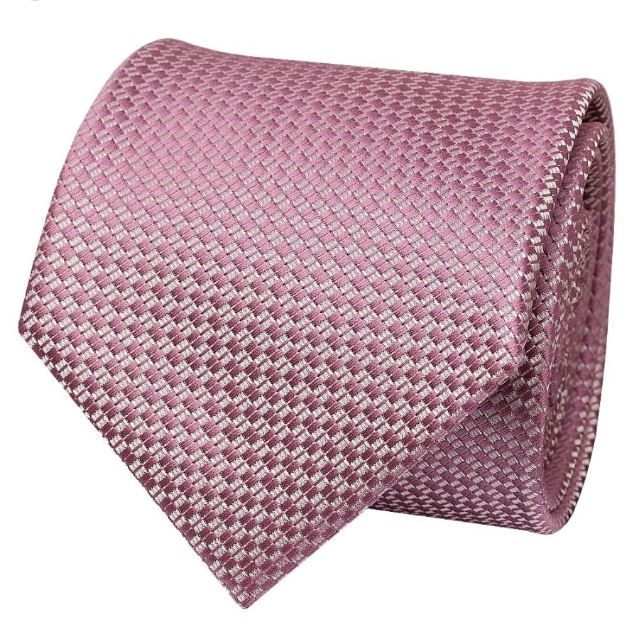 Dusty Pink Textured Classic Tie and Pocket Square Set