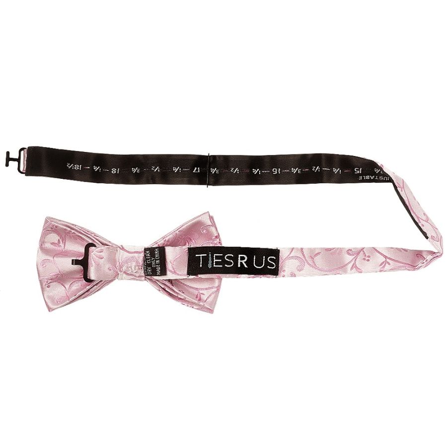 Dusty Pink Floral Handmade Mens Bow Tie