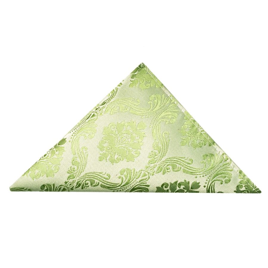 Sage Green Paisley Classic Men's Tie and Pocket Square Set