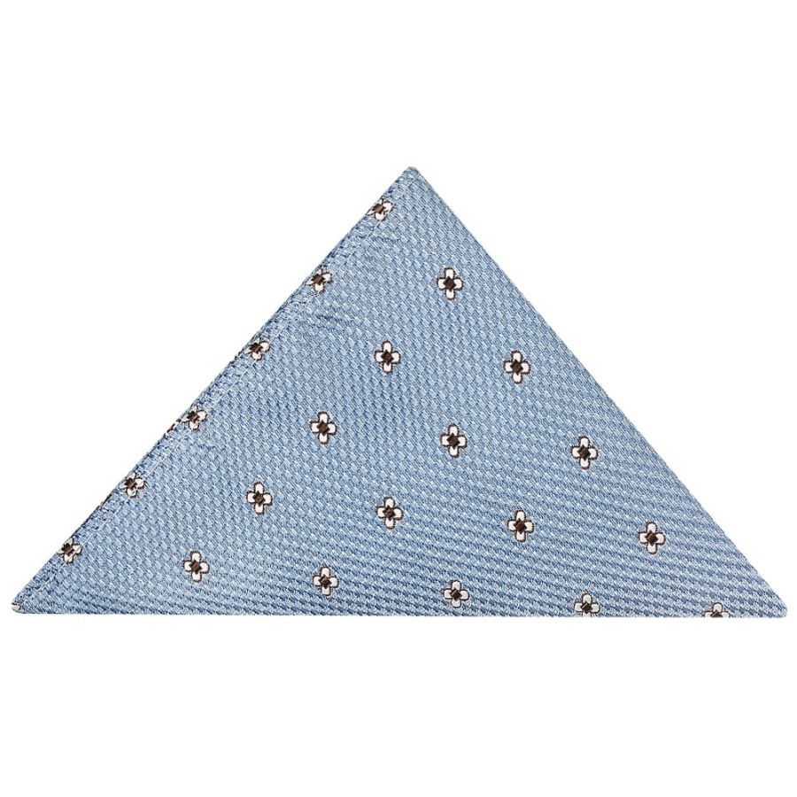 Blue Petal Pocket Square
