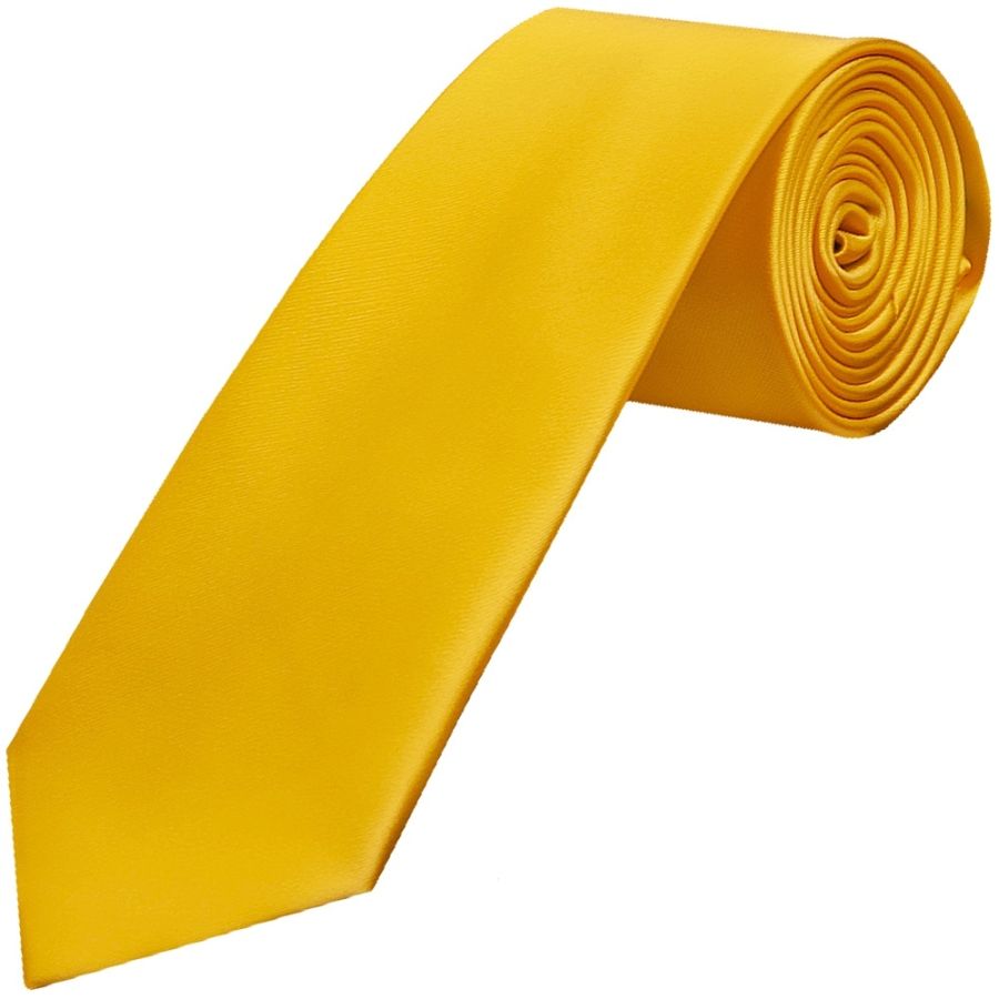 Plain Yellow Satin Classic Men's Tie
