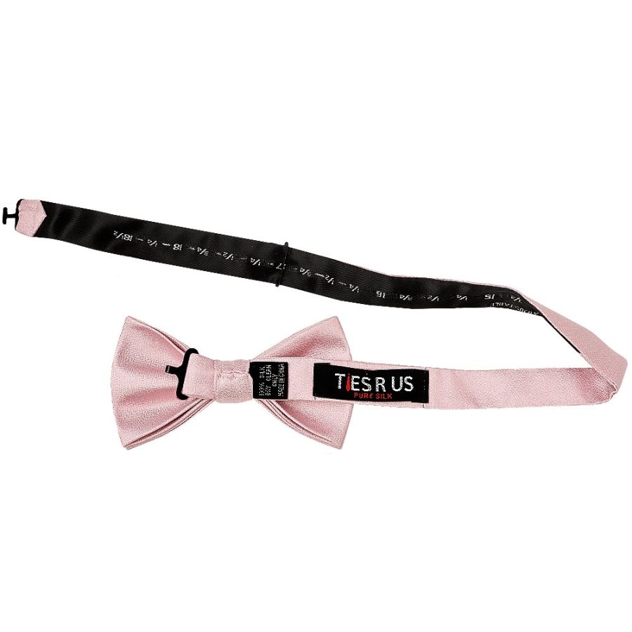 Plain Dusty Rose Silk Mens Bow Tie
