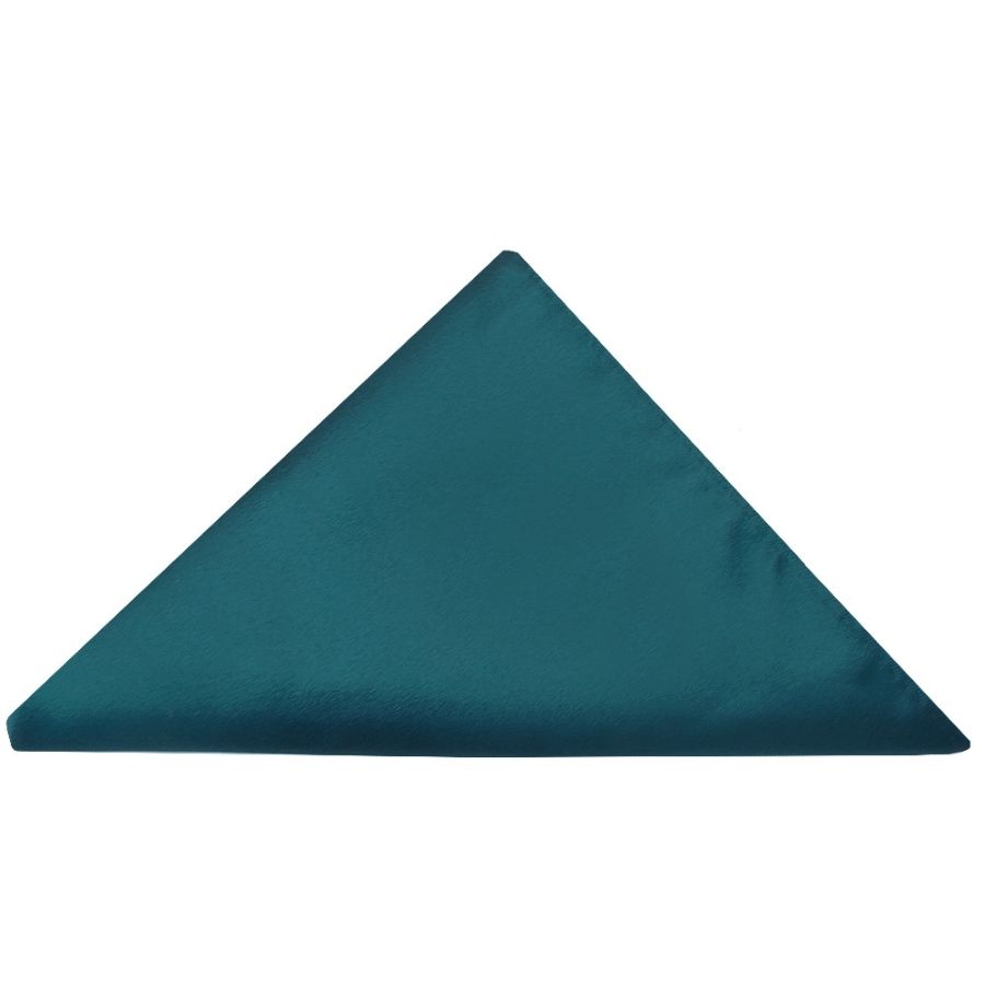 Pre Tied Dark Teal Satin Boys Bow Tie and Pocket Square Set