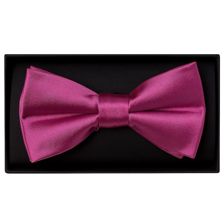 Plain Fuchsia Pink Handmade Mens Bow Tie