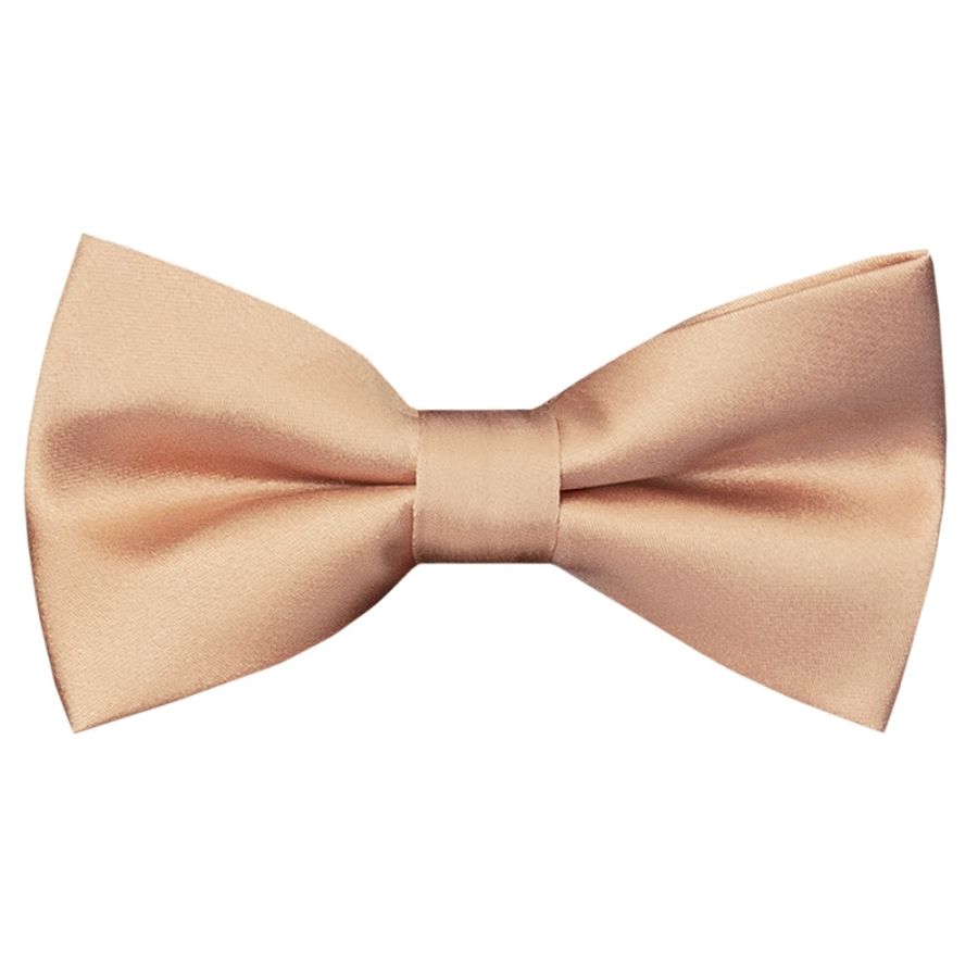 Pre Tied Light Peach Satin Silk Boys Bow Tie Age 4-7