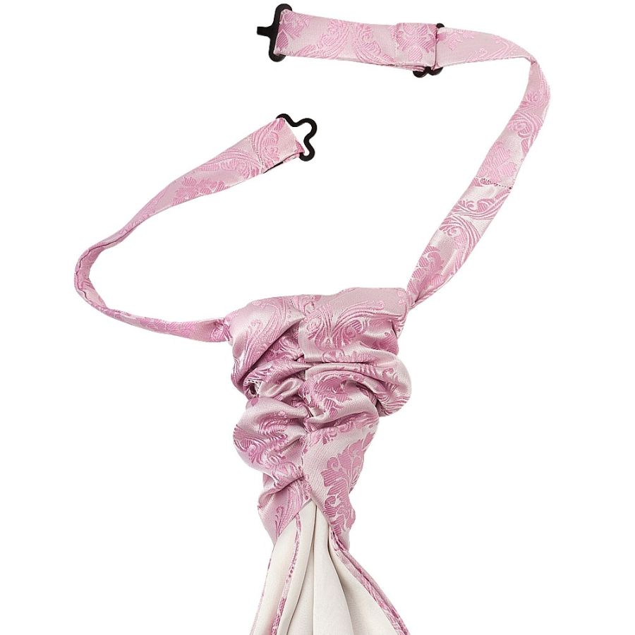 Dusty Pink Paisley Men's Cravat Tie and Pocket Square Set