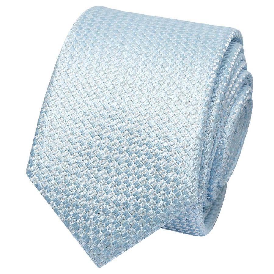 Sky Blue Textured Skinny Tie