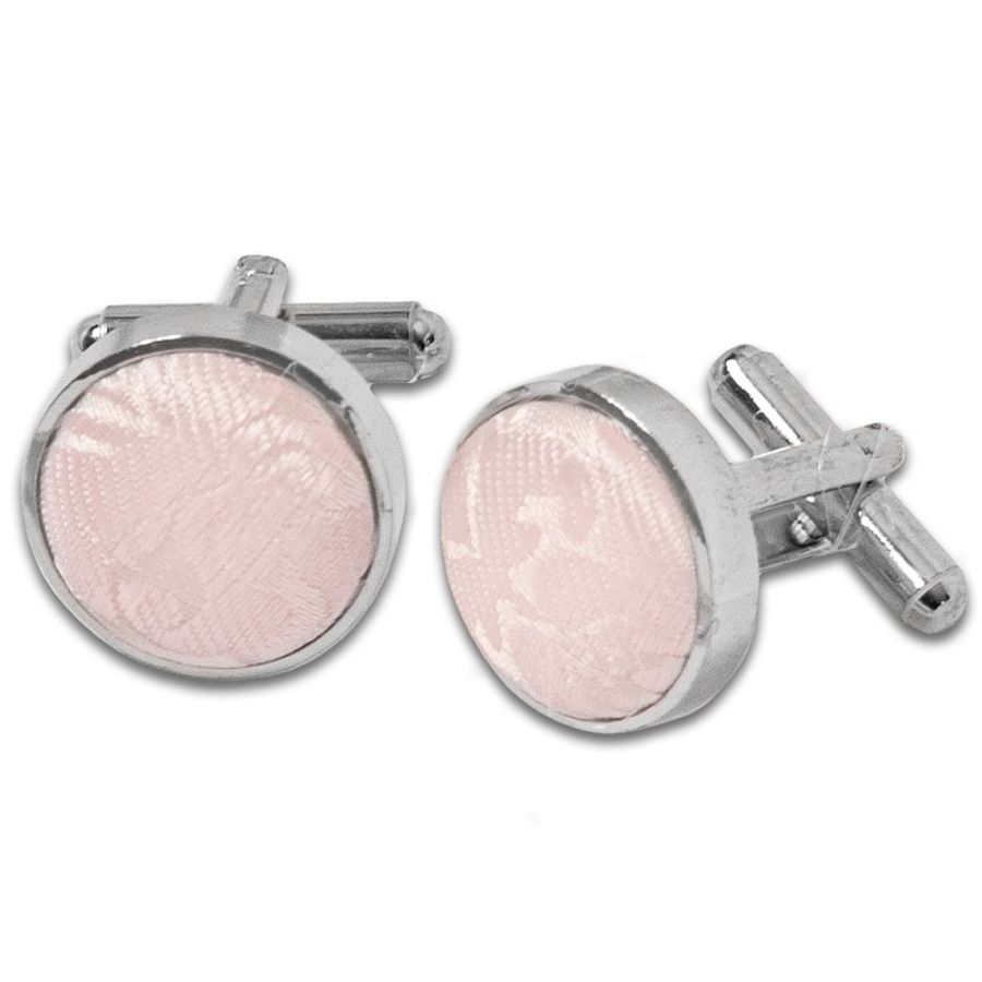 Blush Pink Paisley Cufflinks