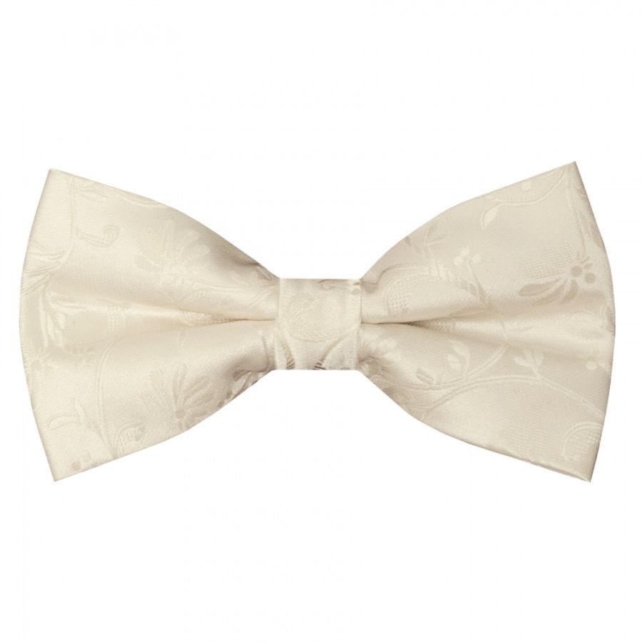 Pre Tied Ivory Floral Boys Bow Tie Age 4-7
