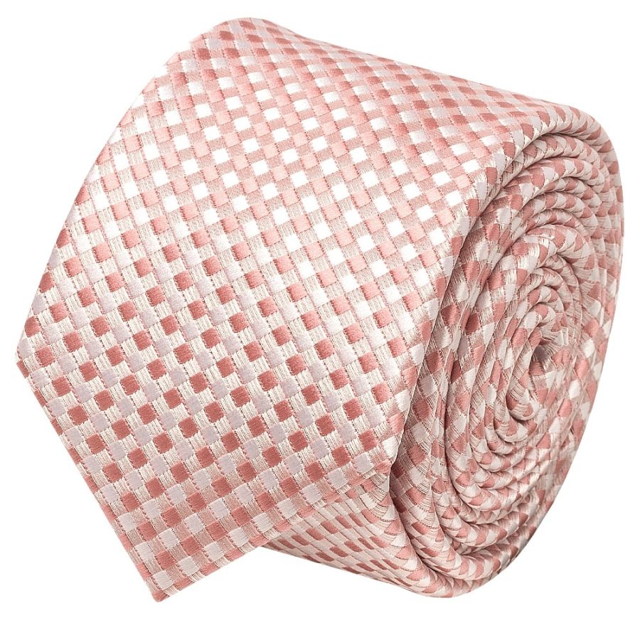Rose Gold Diamond Neat Skinny Men's Tie