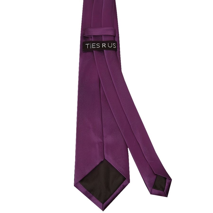 Plain Plum Satin Classic Men's Tie