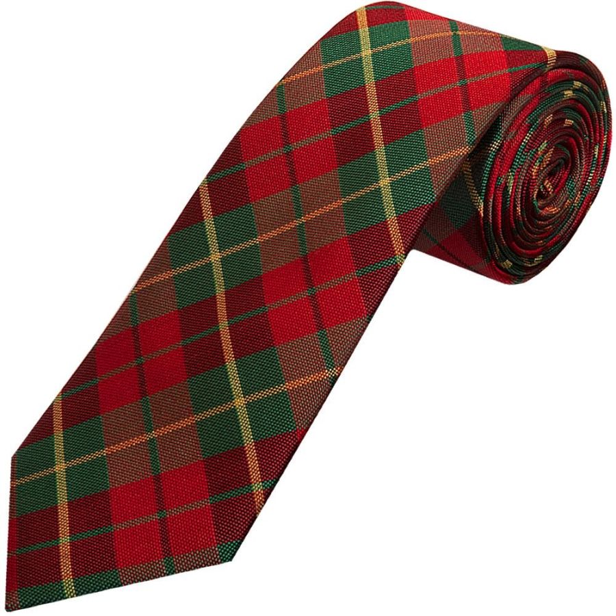 Red and Green Tartan Silk Classic Men's Tie