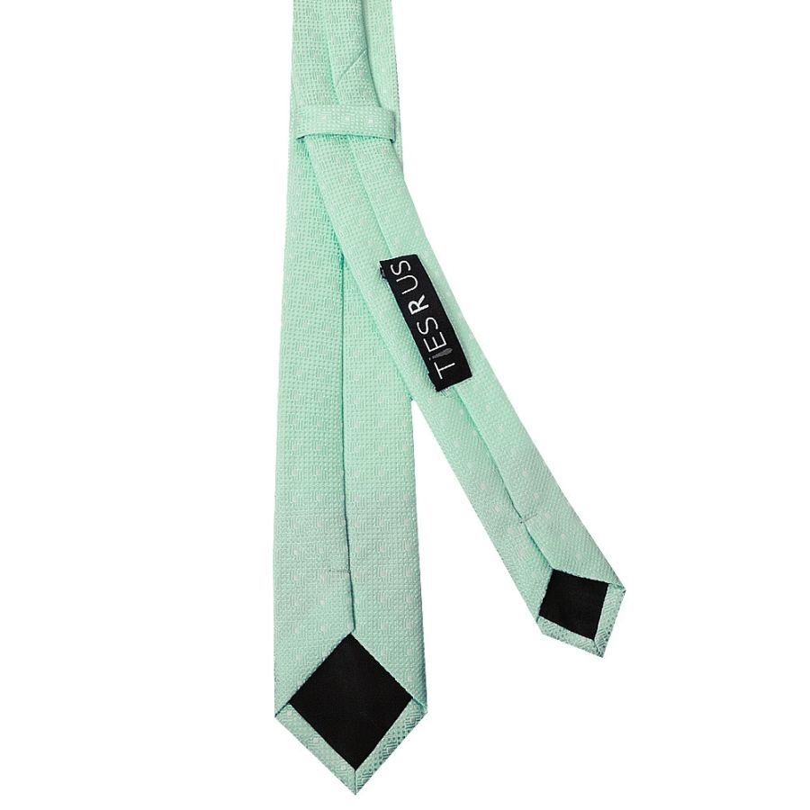 Mint Green Spot Skinny Men's Tie