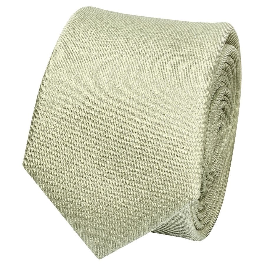 Plain Sage Green Silk Skinny Boys Tie and Pocket Square Set
