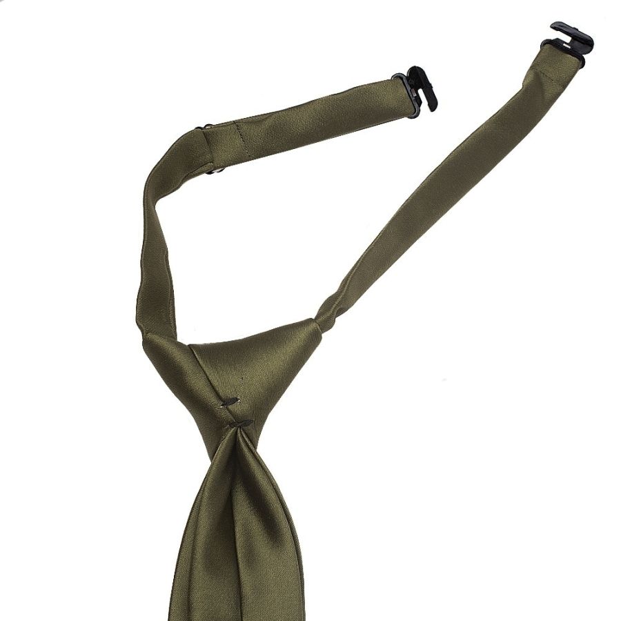 Pre Tied Plain Leaf Green Boys Tie and Pocket Square Age 4-7