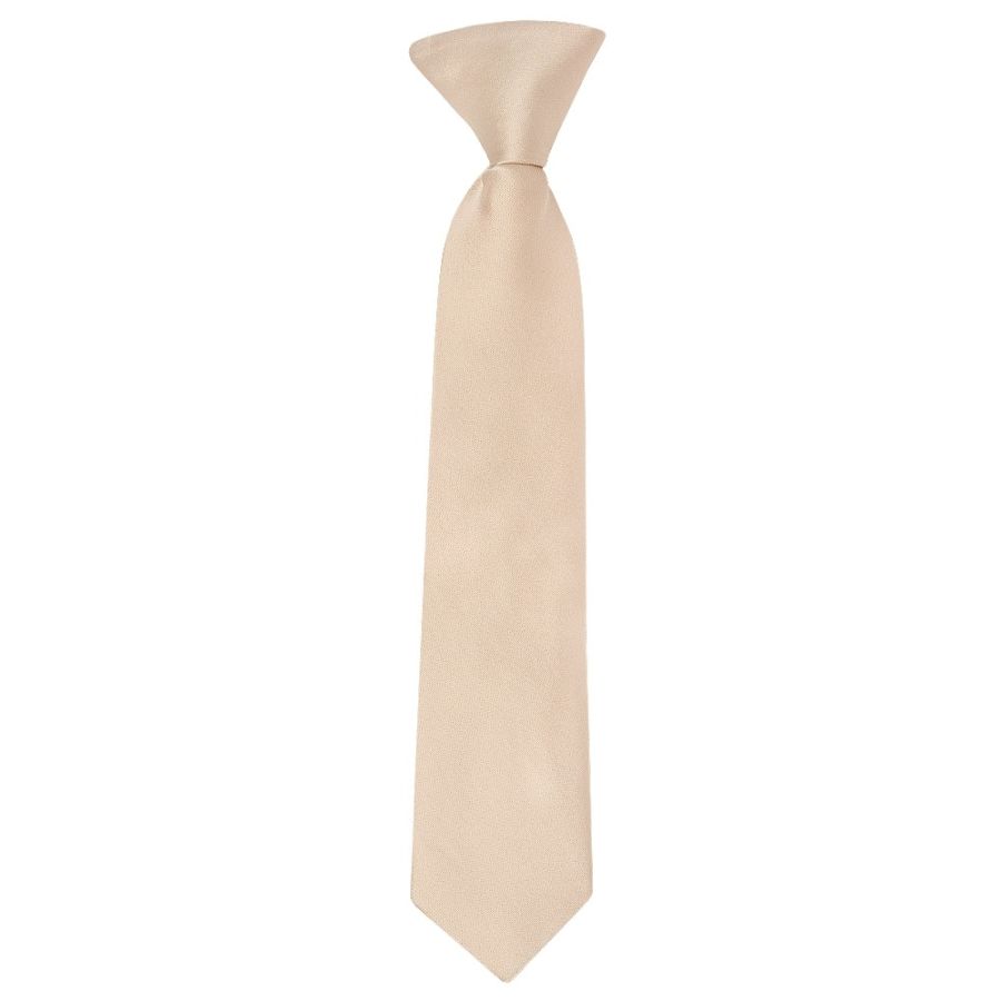 Pre Tied Nude Satin Boys Tie Age 4-7