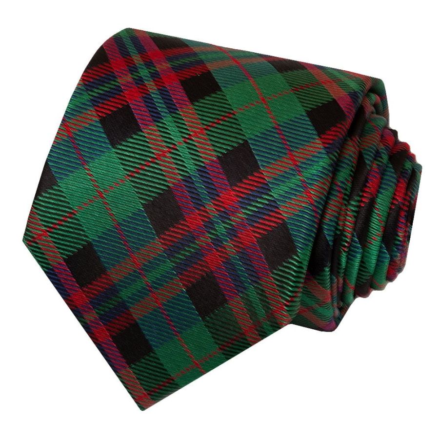 Green and Red Tartan Silk Classic Men's Tie