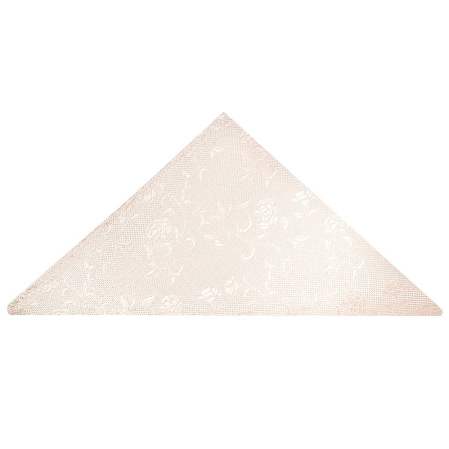 Pre Tied Blush Textured Floral Boys Bow Tie and Pocket Square Set