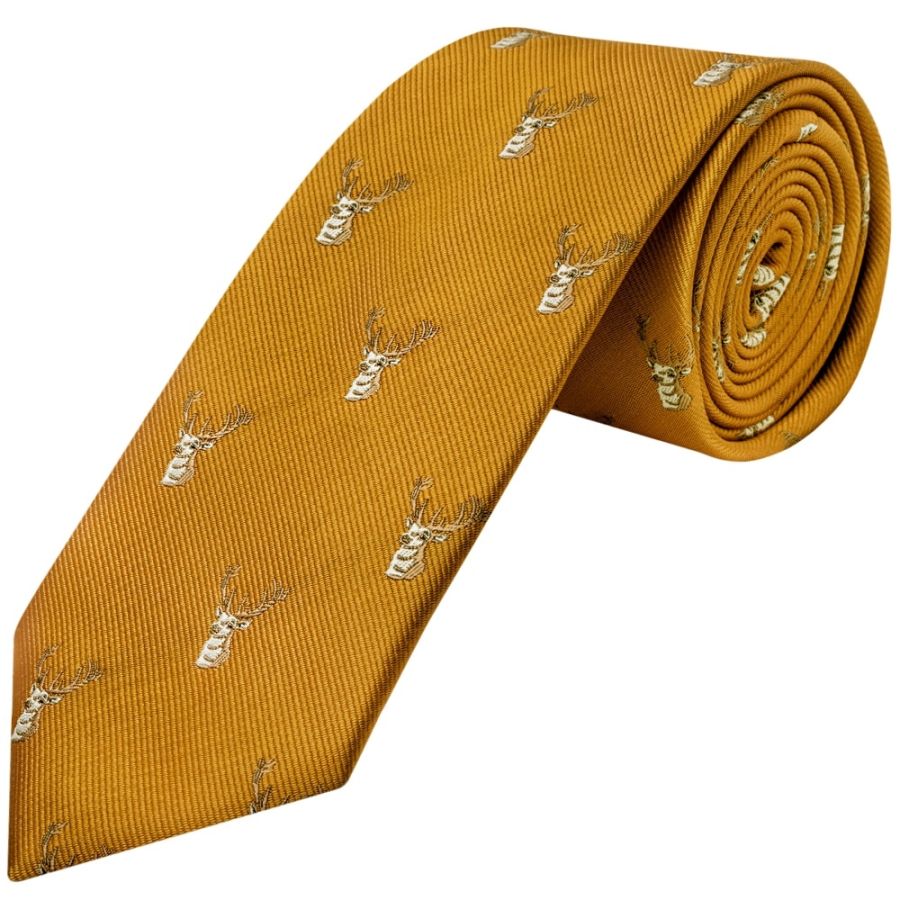 Gold Deer Head Classic Men's Tie
