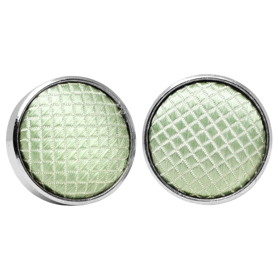 Mens Light Sage Textured Stripe Silk Classic Tie Pocket Square and Cufflinks Box Set