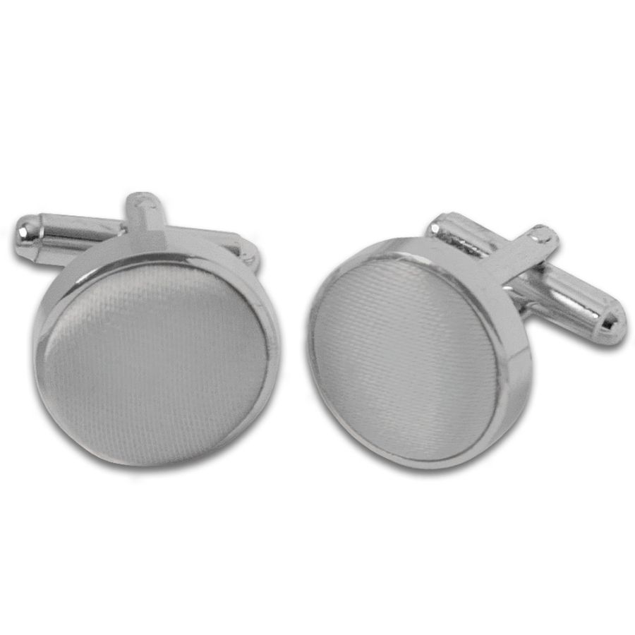 Plain Silver Cufflinks
