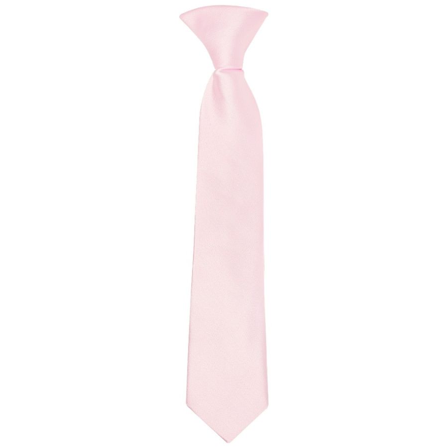 Pre Tied Blush Pink Satin Boys Tie Age 4-7