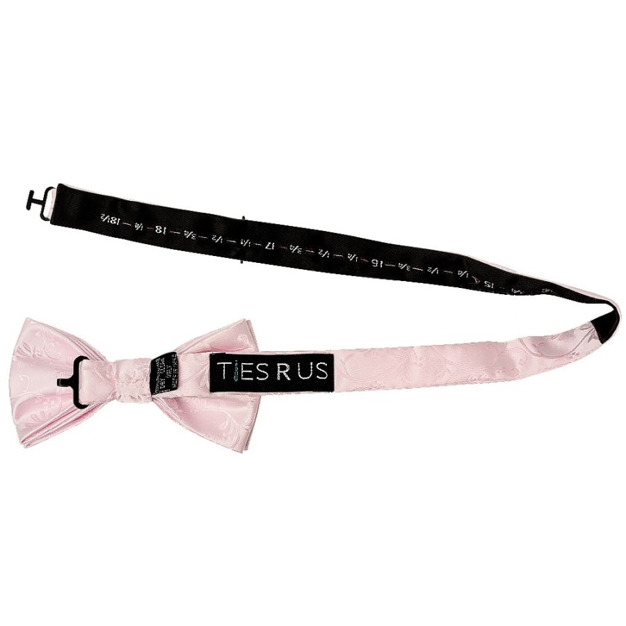 Blush Pink Floral Handmade Mens Bow Tie