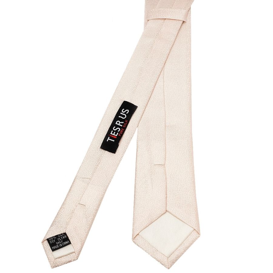 Blush Self Floral Textured Silk Skinny Men's Tie