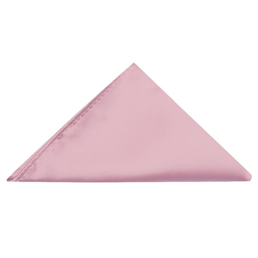 Plain Light Dusty Pink Satin Men's Cravat Tie and Pocket Square Set