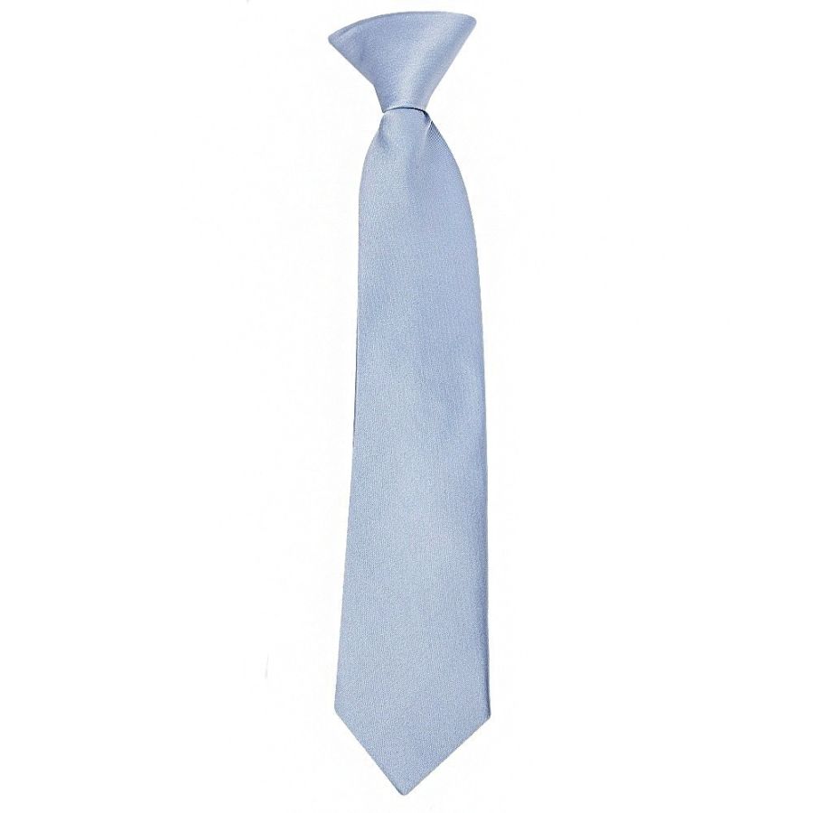 Pre Tied Dusty Blue Satin Boys Tie Age 4-7