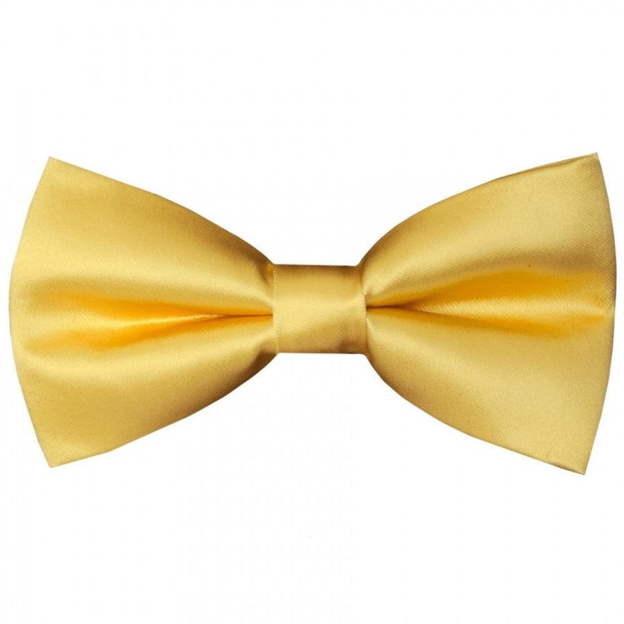 Pre Tied Gold Boys Bow Tie Age 18 Months-3 Years