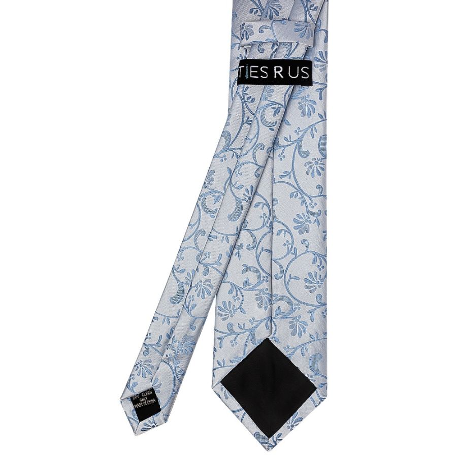 Dusty Blue Floral Classic Men's Tie