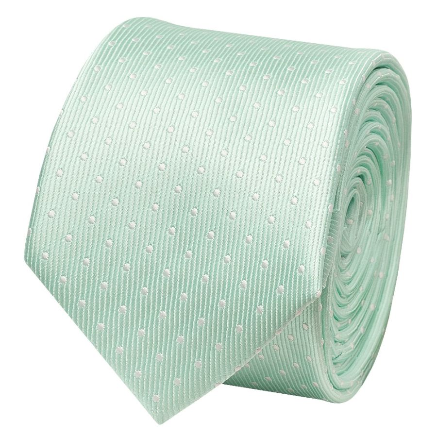 Mint Polka Dot Skinny Men's Tie