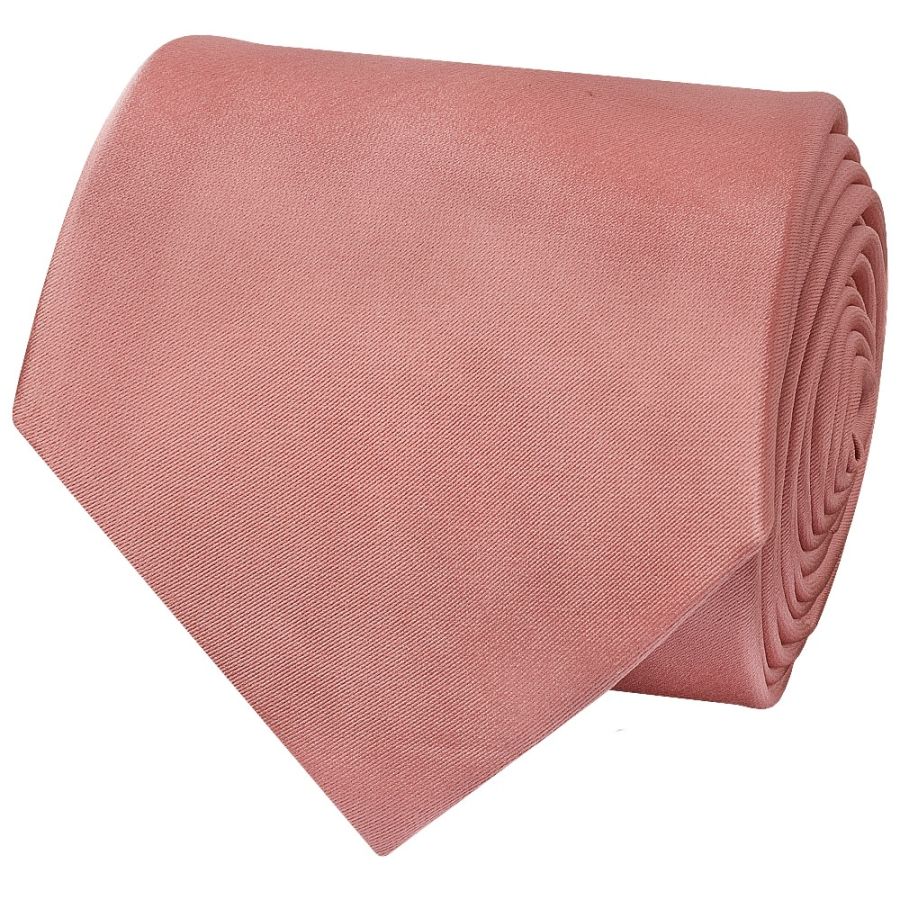 Rose Gold Satin Classic Men's Tie and Pocket Square Set