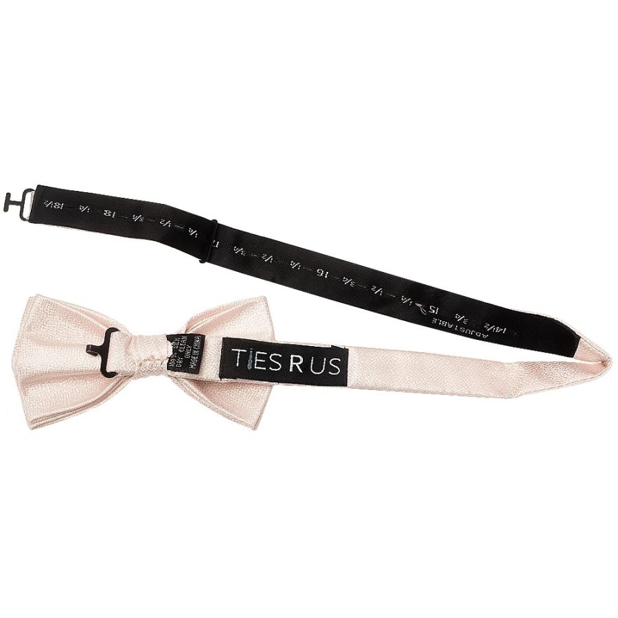 Blush Pink Textured Silk Men's Bow Tie