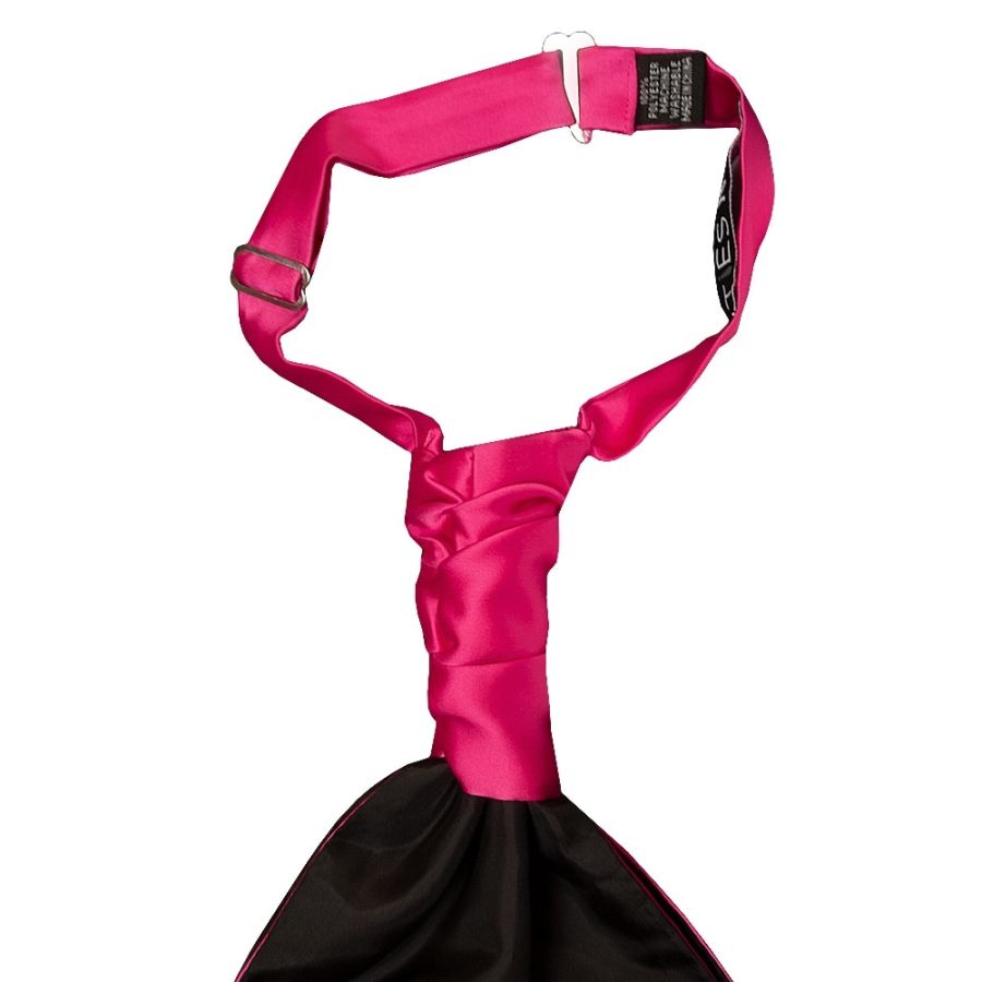 Plain Cerise Pink Satin Men's Cravat Tie