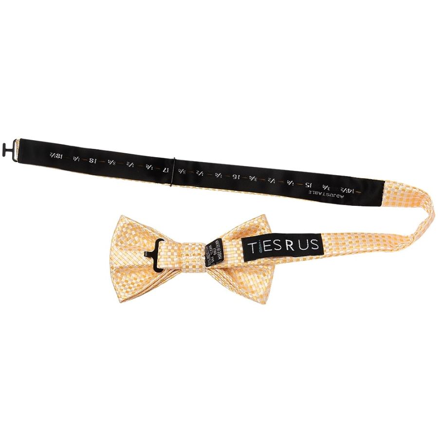 Gold Diamond Neat Mens Bow Tie
