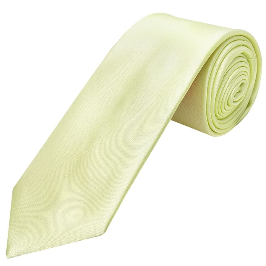 Plain Willow Green Satin Classic Men's Tie