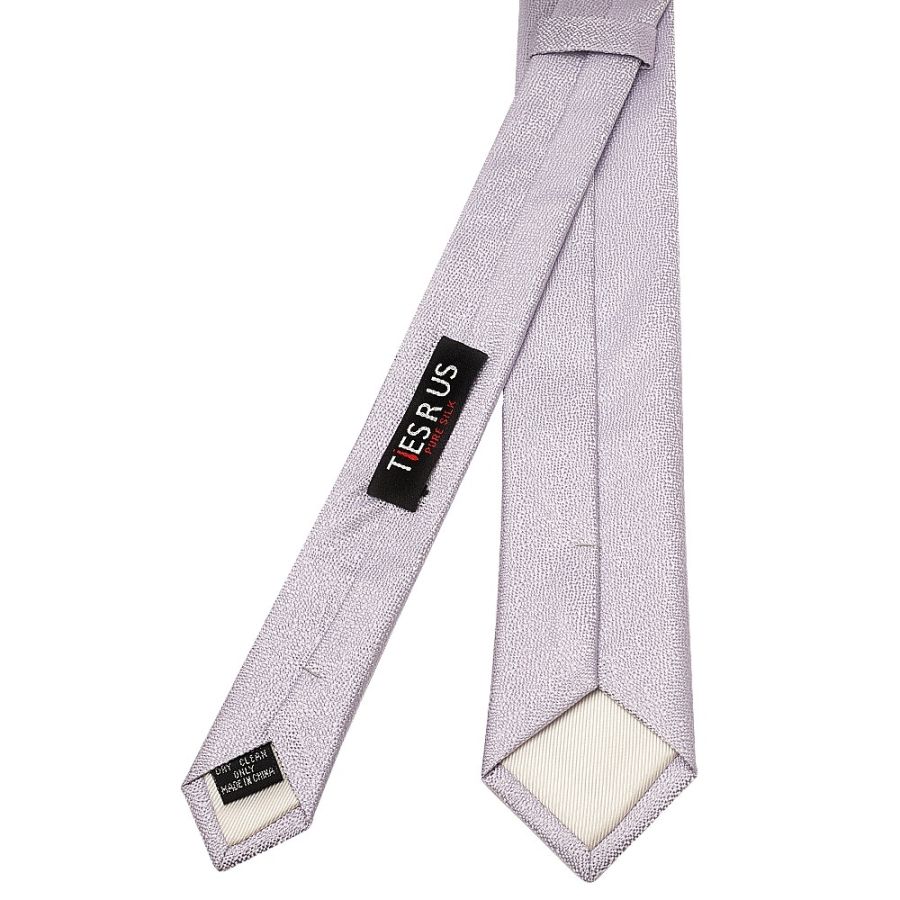 Plain Lilac Textured Silk Skinny Boys Tie