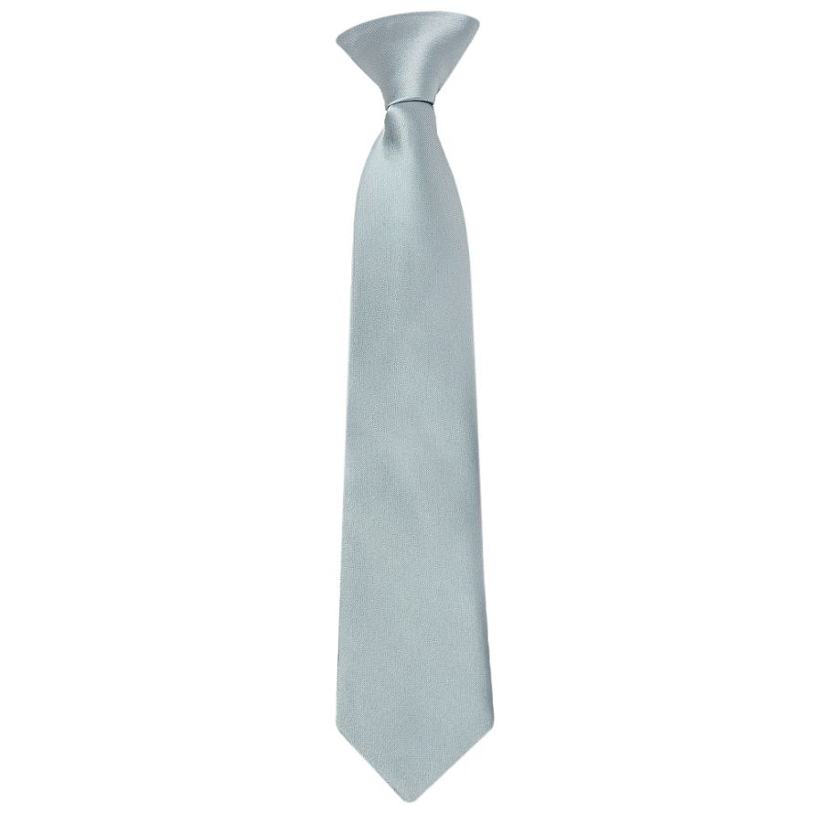 Pre Tied Duck Egg Satin Boys Tie Age 4-7