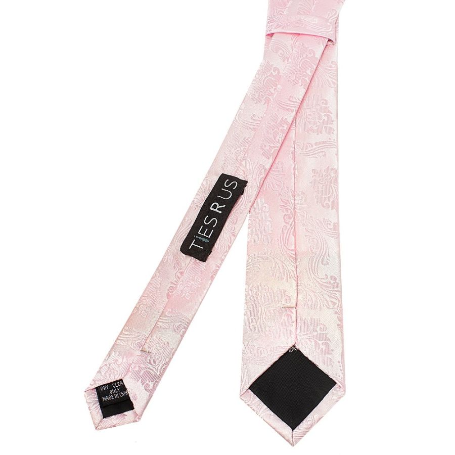Blush Pink Paisley Skinny Men's Tie