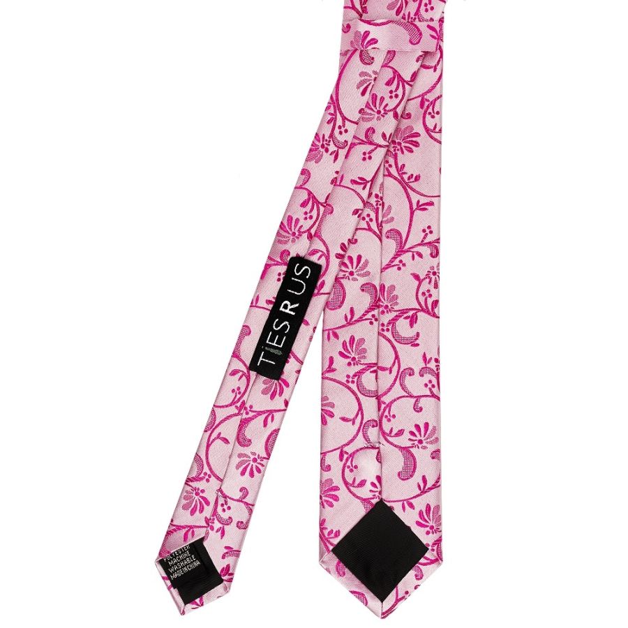 Fuchsia Floral Skinny Boys Tie