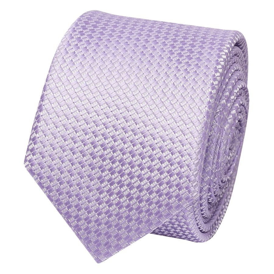 Lilac Textured Skinny Tie