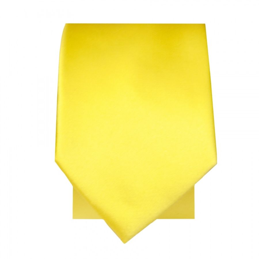 Sunshine Yellow Satin Skinny Men's Tie
