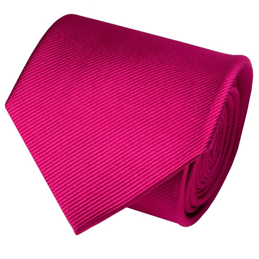 Fuchsia Pink Silk Twill Classic Men's Tie