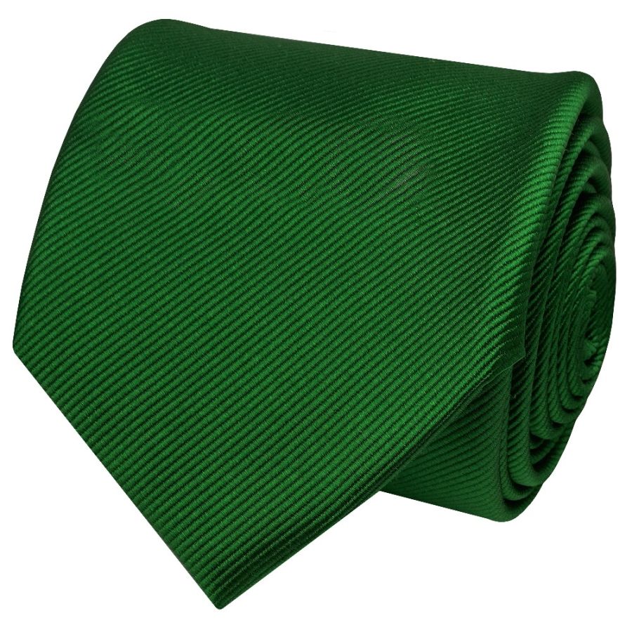 Green Twill Silk Classic Men's Tie